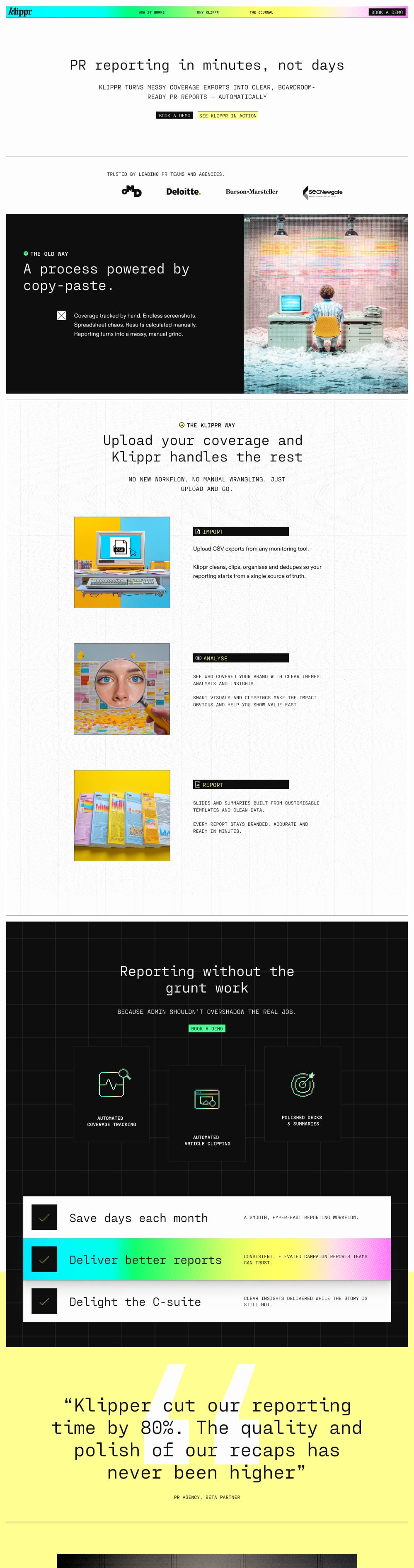 Klippr platform interface